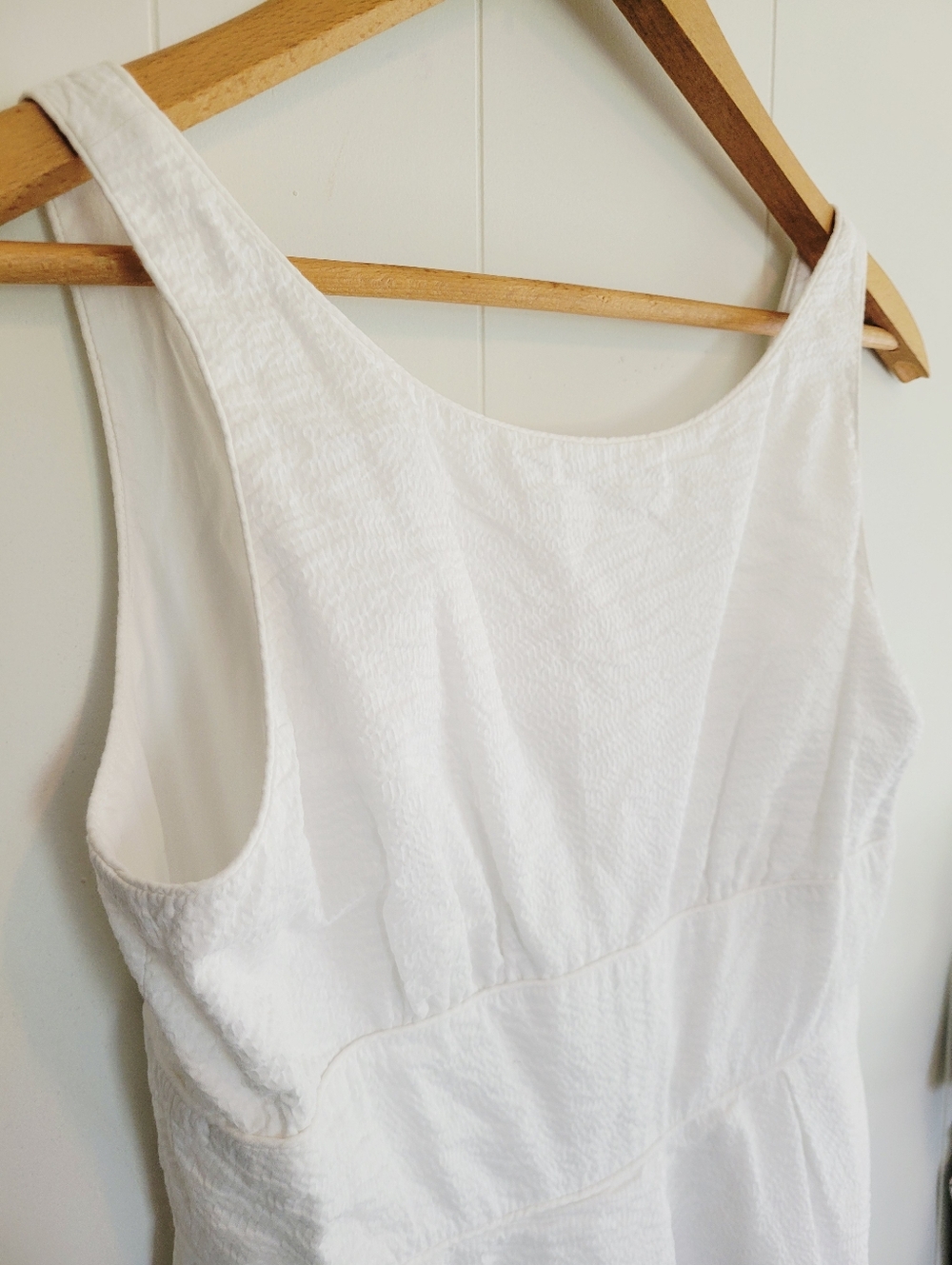 J. Crew white cotton seersucker dress 8p - Picture 5 of 12